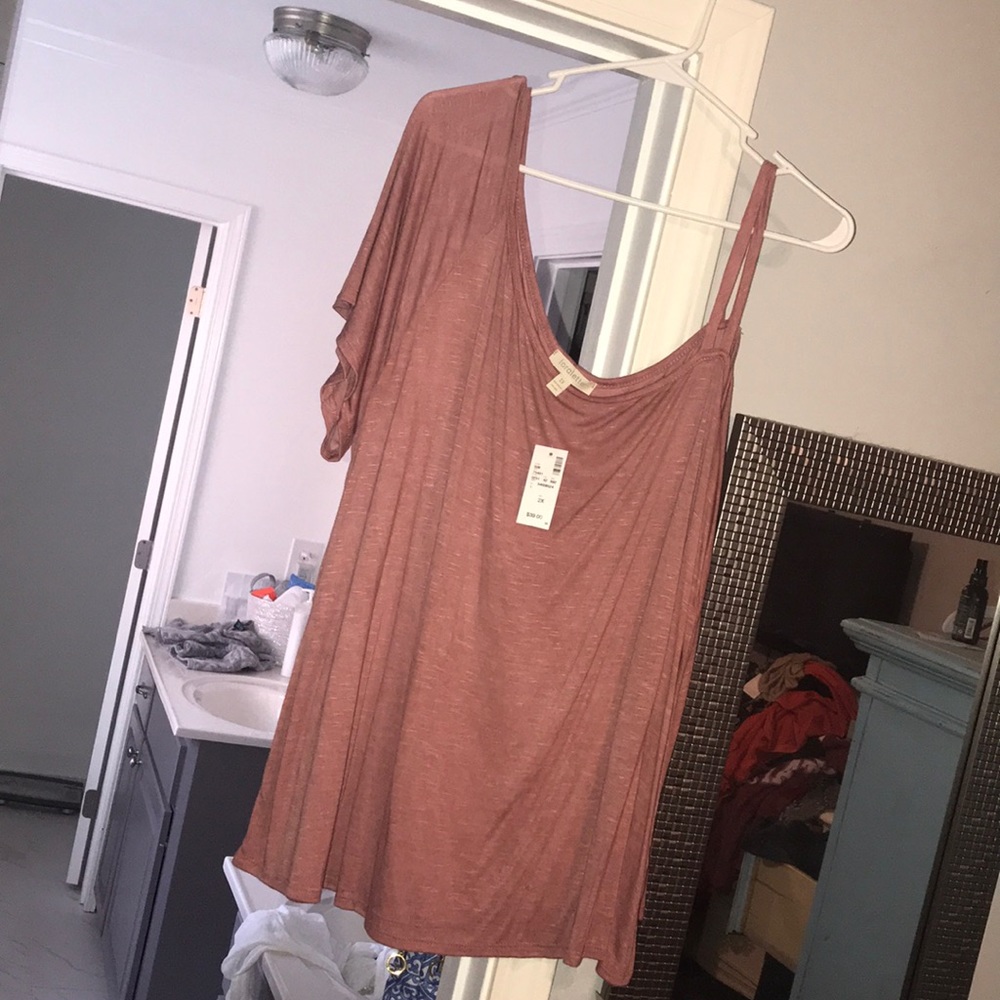 Loralette pink off shoulder top